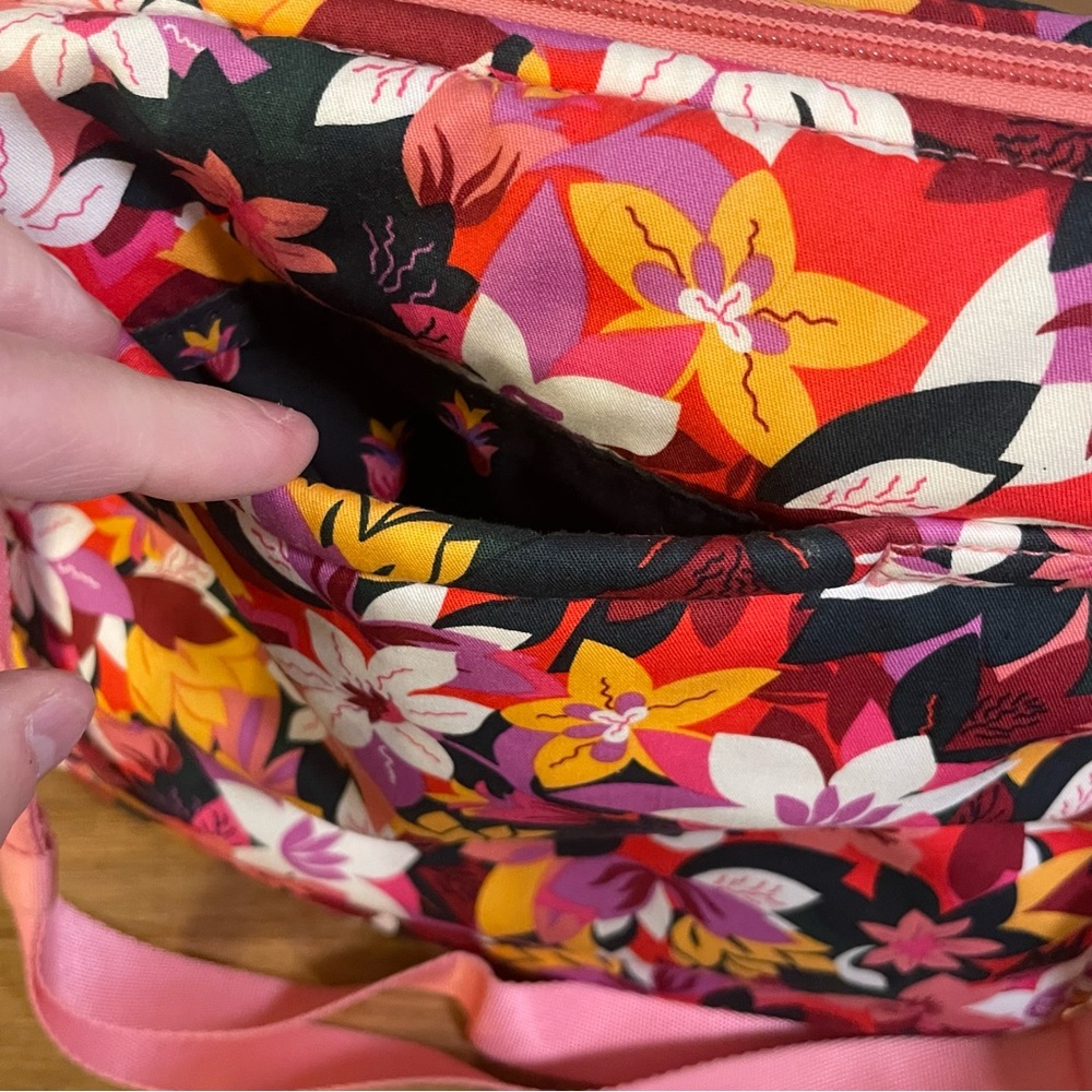 Vera Bradley Utility Crossbody Bag “Rosa Floral” - Picture 10 of 11